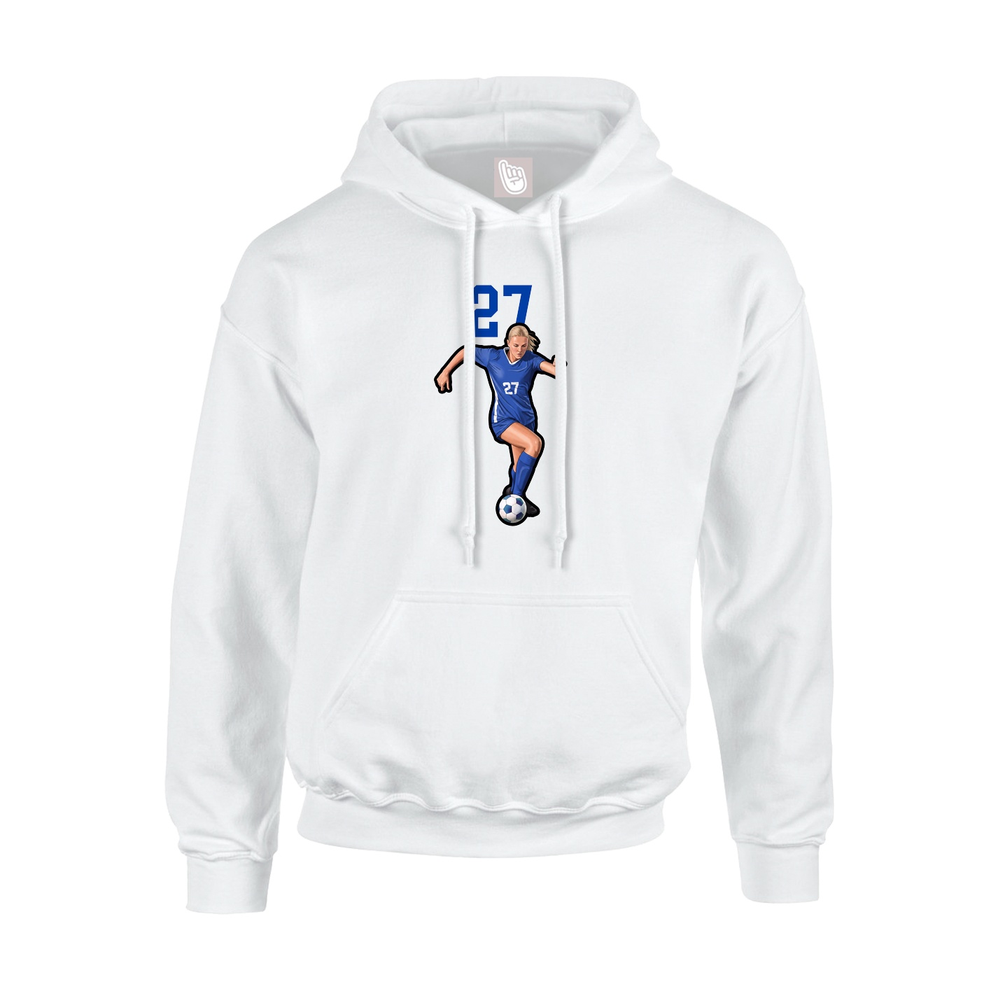Hoodie — Number Top in White