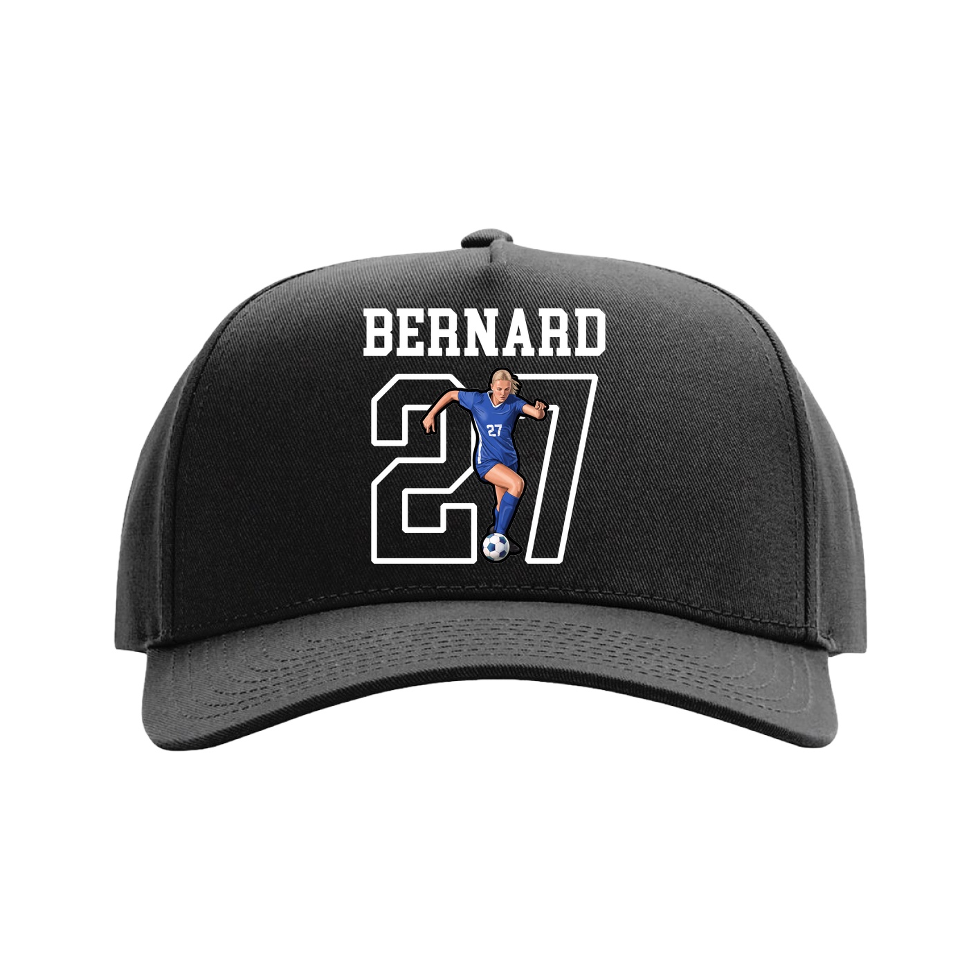 Full Fabric Five-Panel Champ Cap — Shirsey in Black