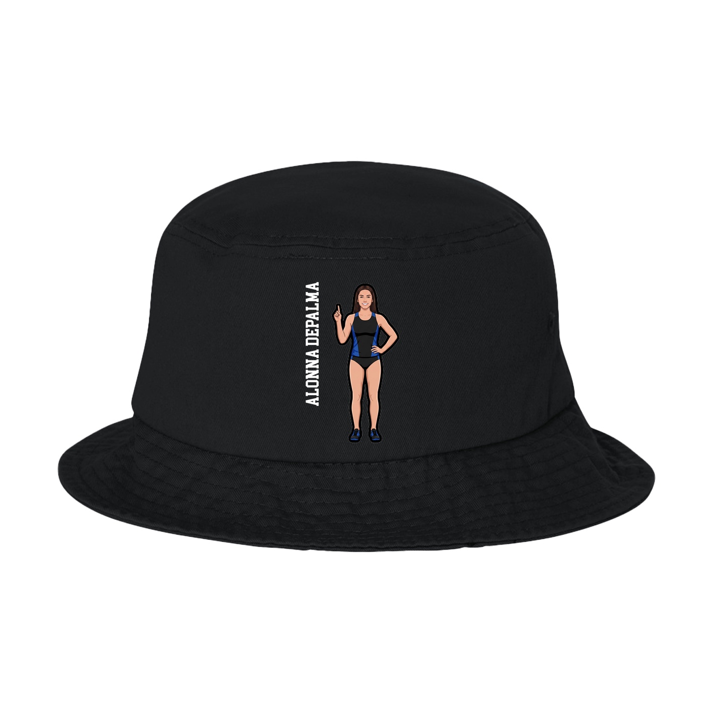 Bucket Cap — Name Vertical in Black