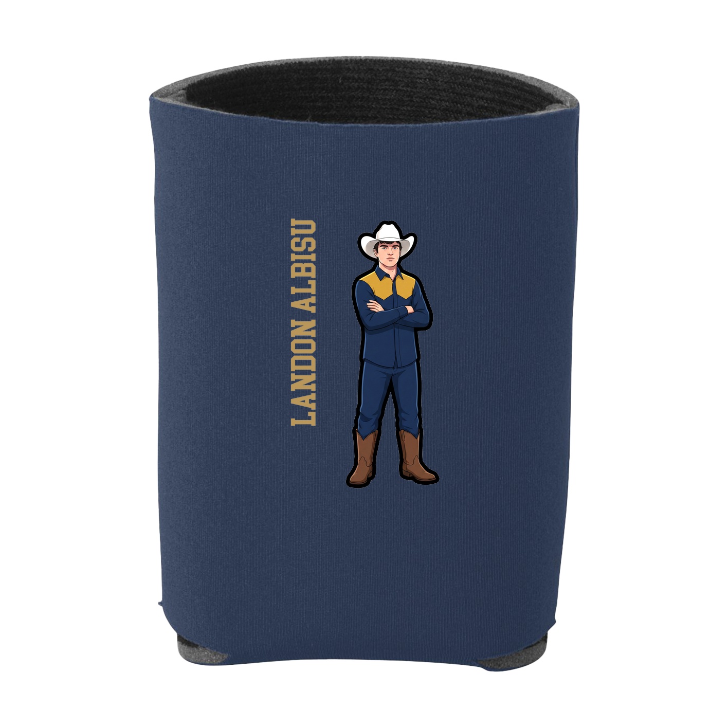 Can Holder — Name Vertical in Navy