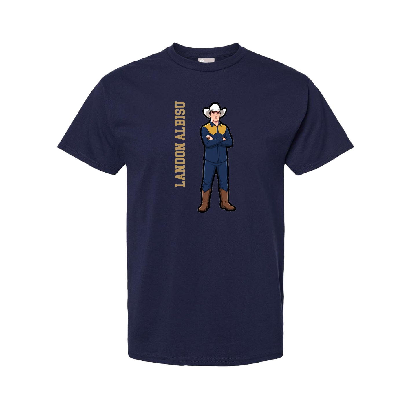 Youth Tee — Name Vertical in Navy