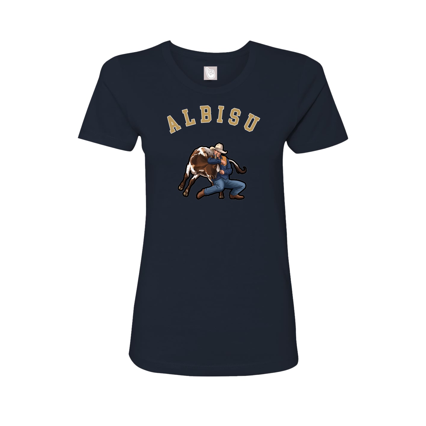 Fitted Women's Tee — Shirsey Arch in Navy