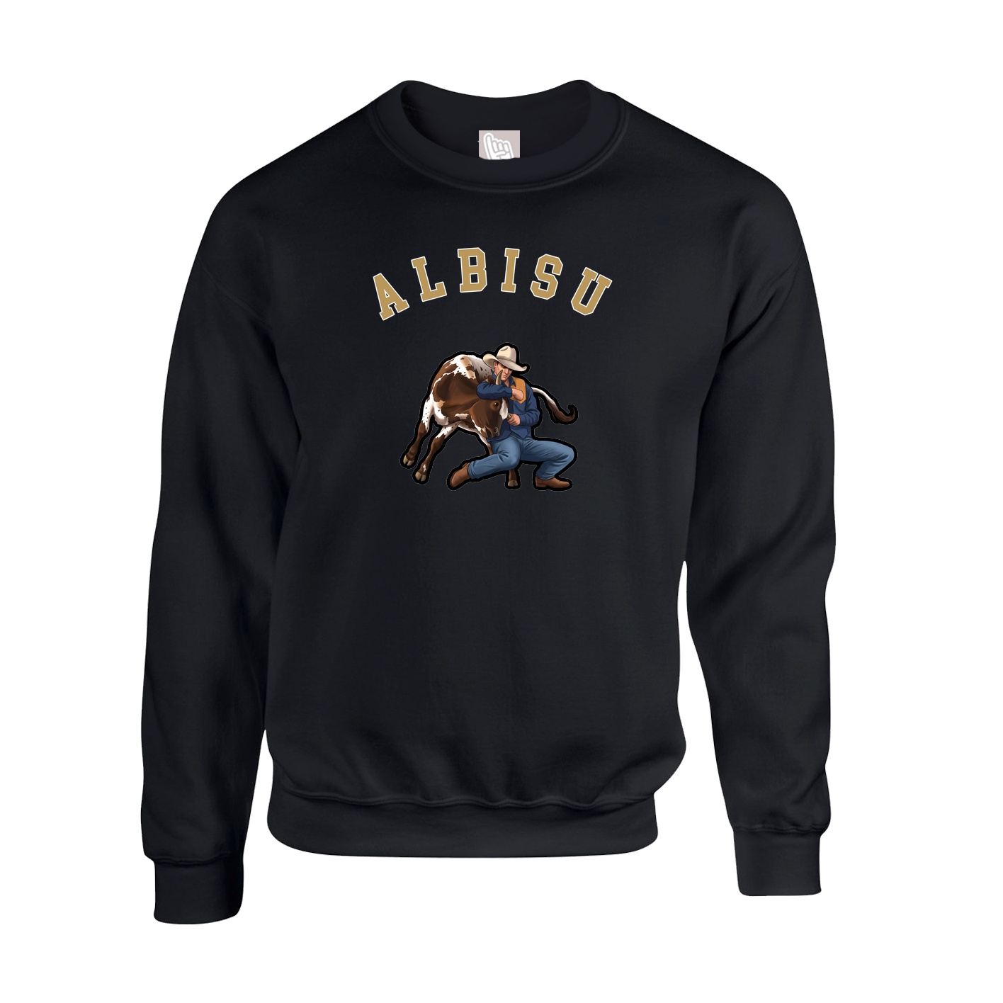 Fleece Crew — Shirsey Arch in Black