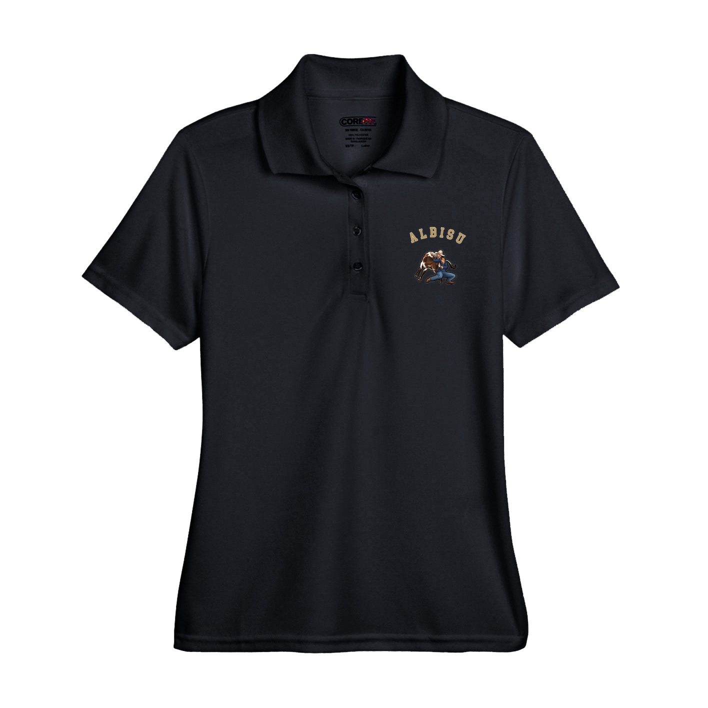 Womens Performance Polo — Shirsey Arch in Black