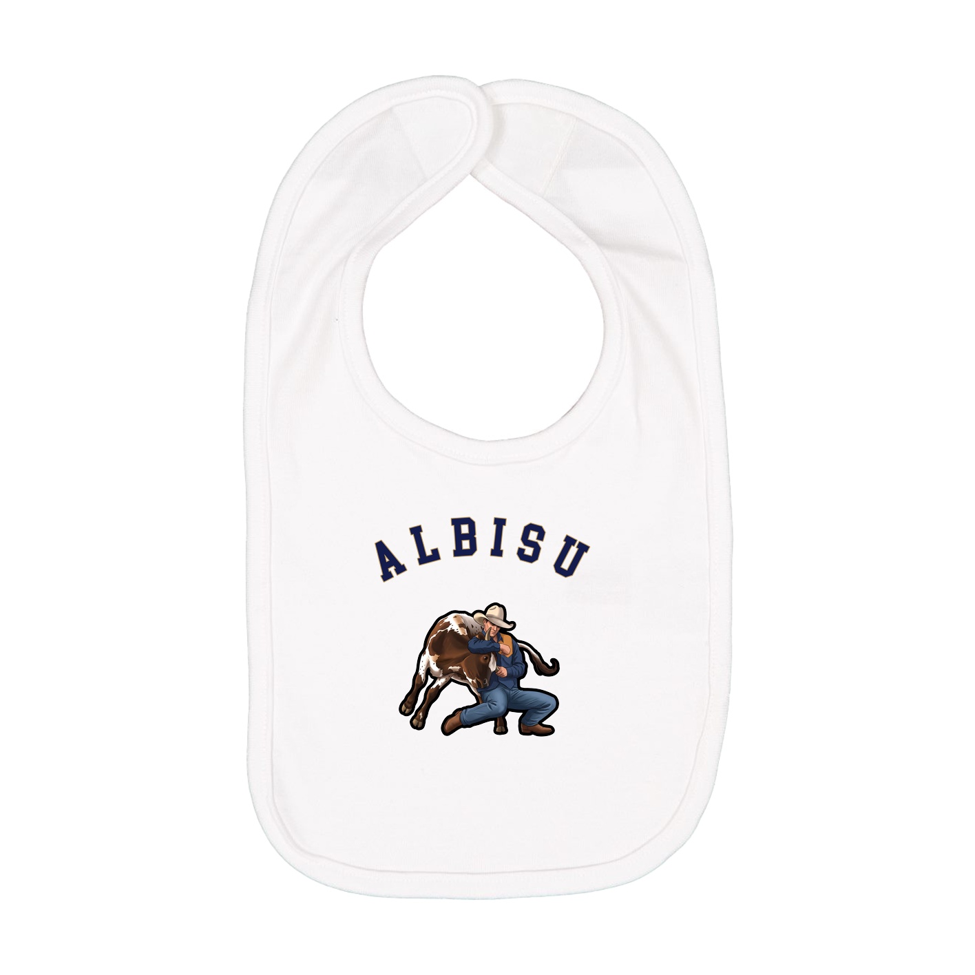 Infant Bib — Shirsey Arch in White