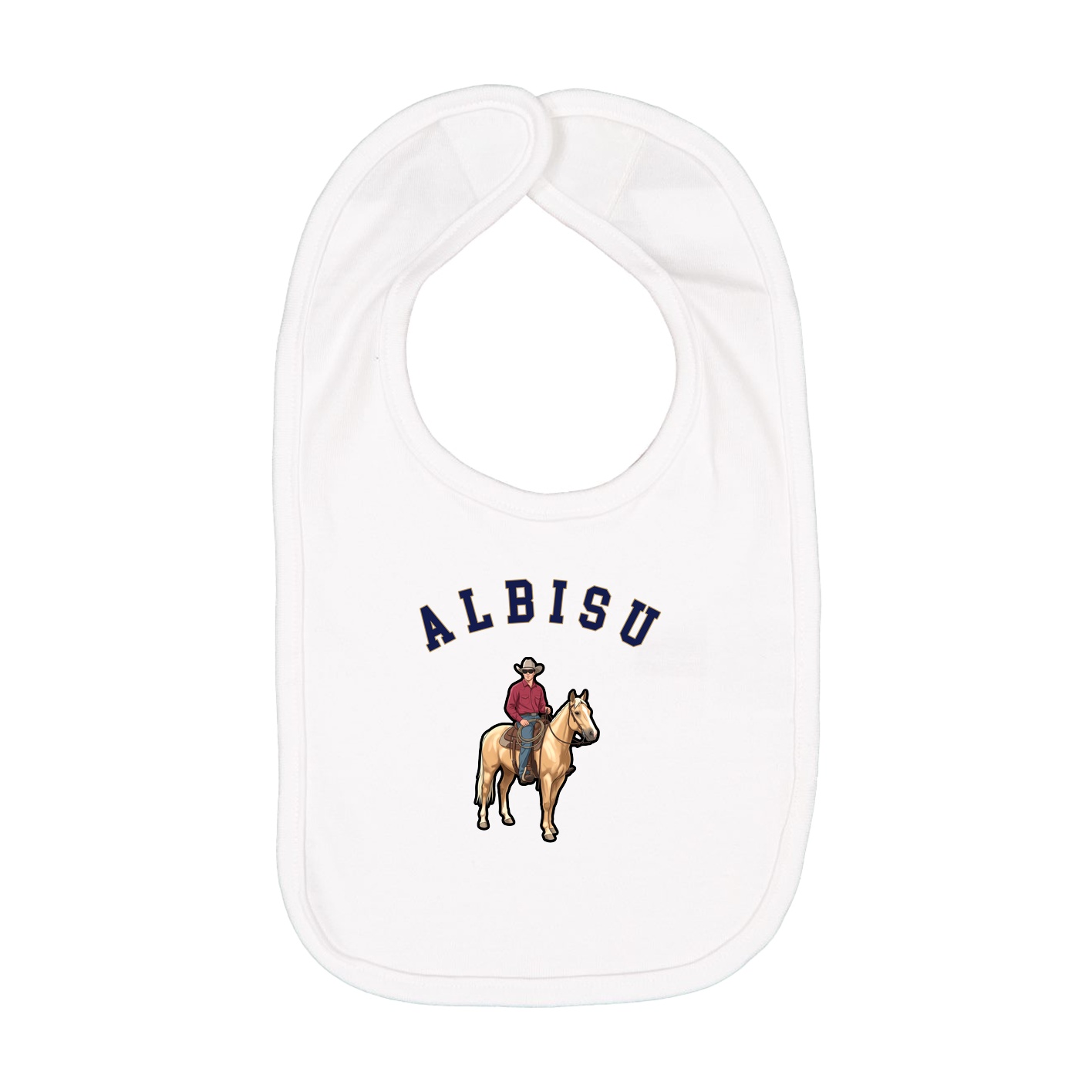 Infant Bib — Shirsey Arch in White