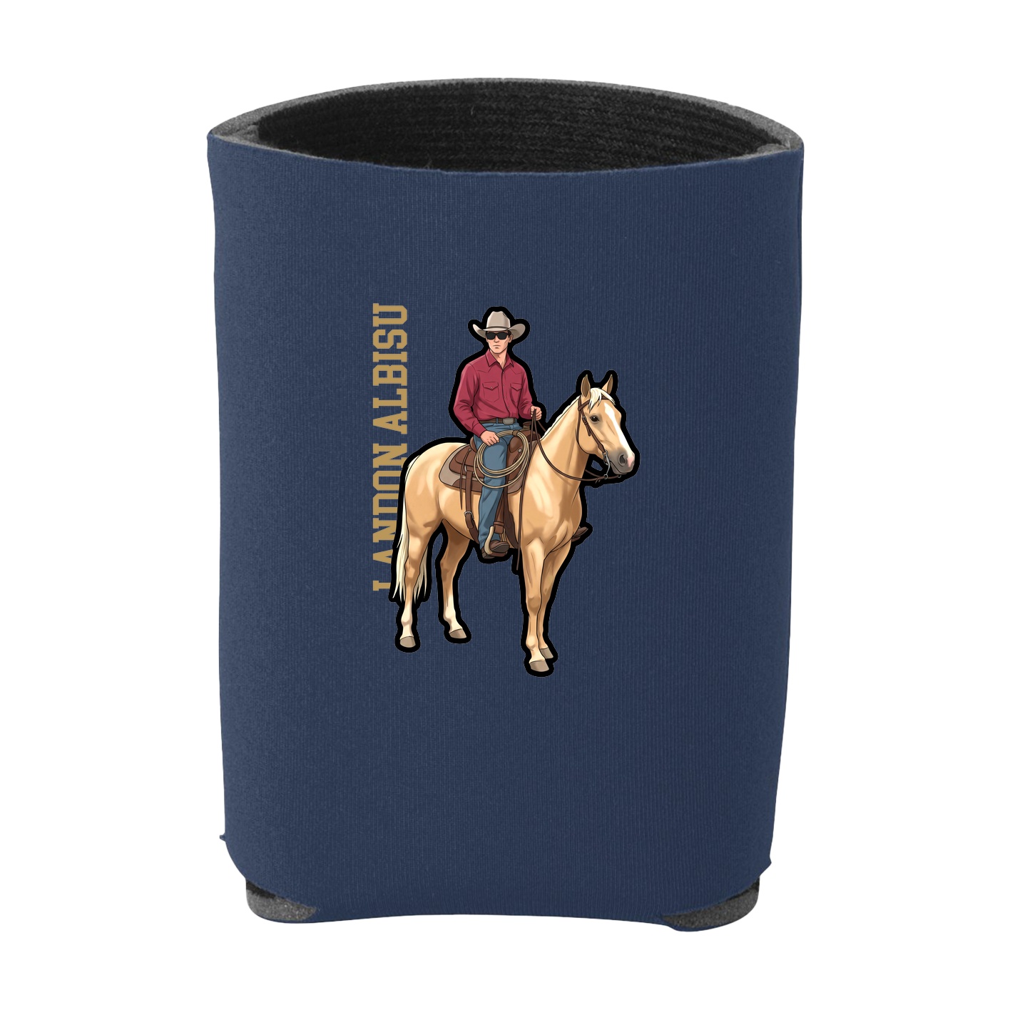 Can Holder — Name Vertical in Navy