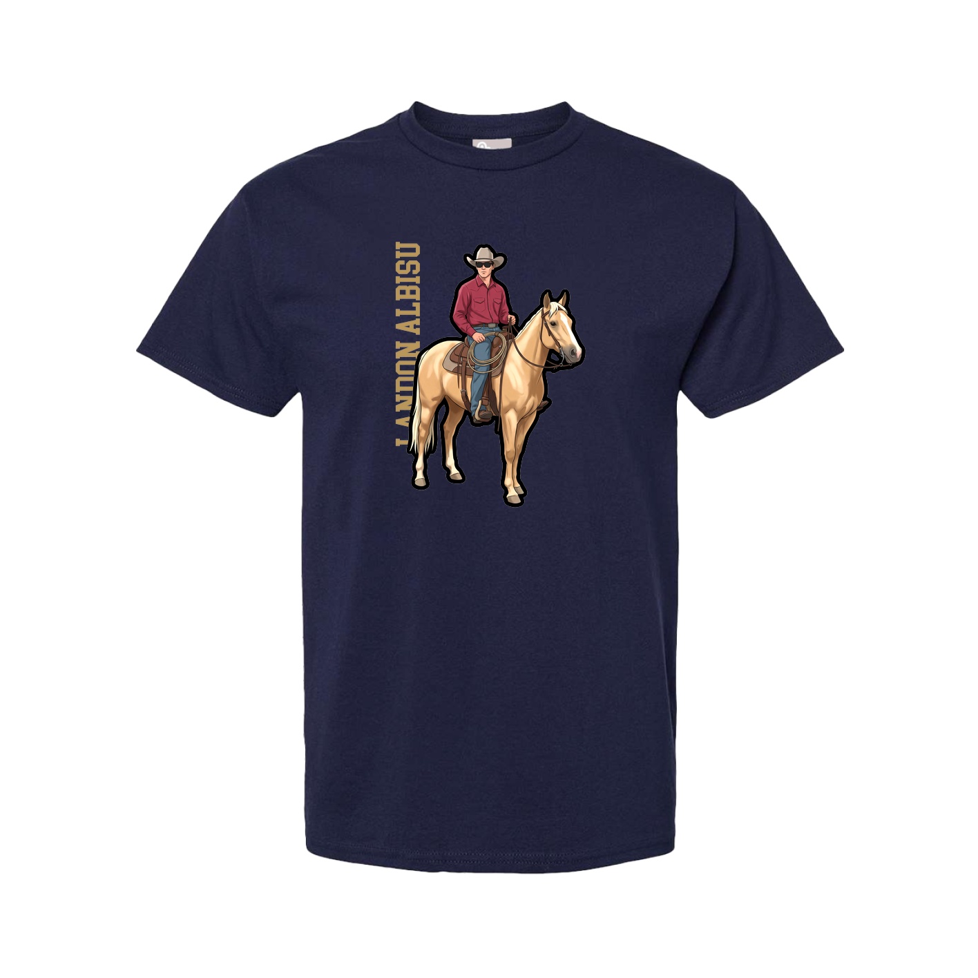 Tee — Name Vertical in Navy