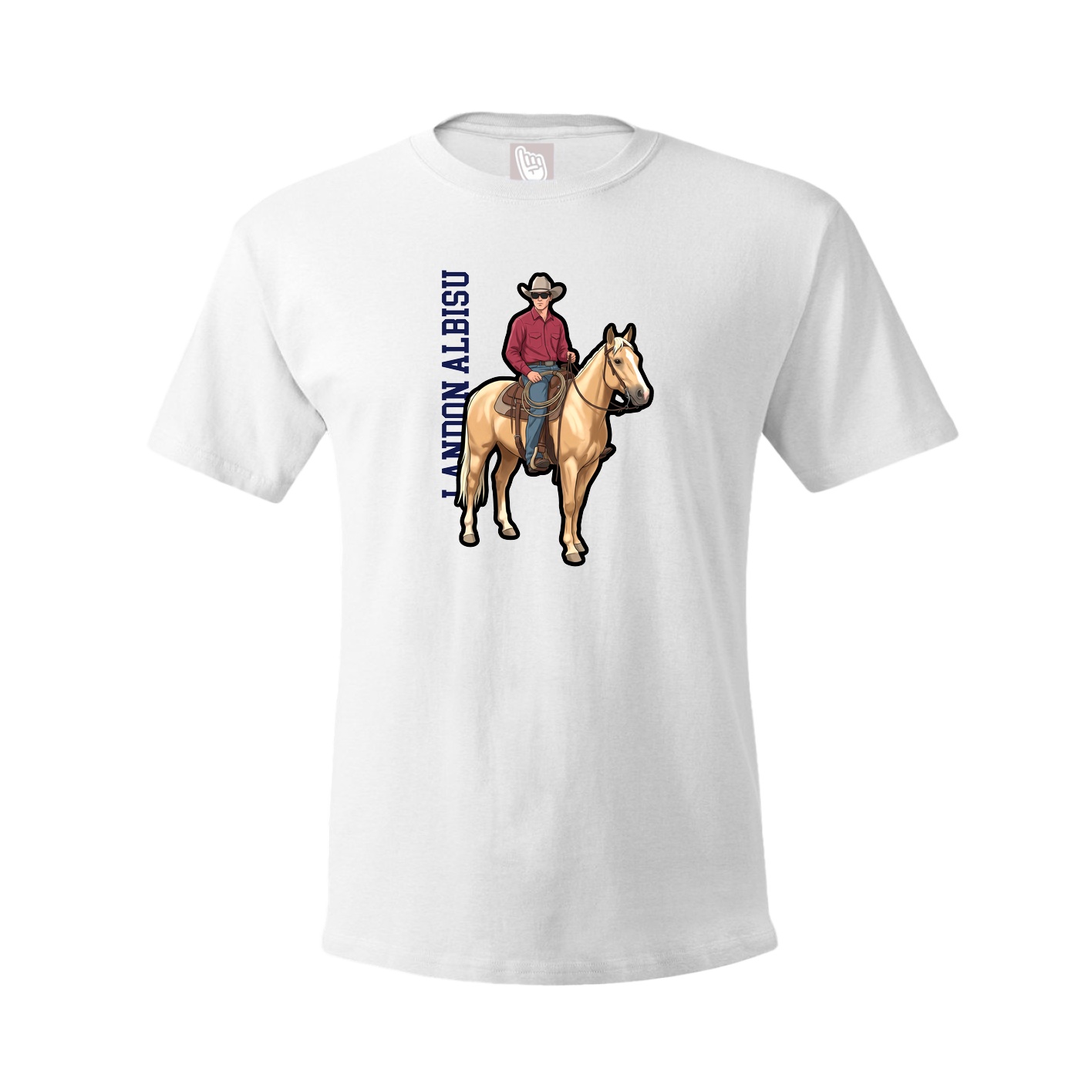 Youth Tee — Name Vertical in White