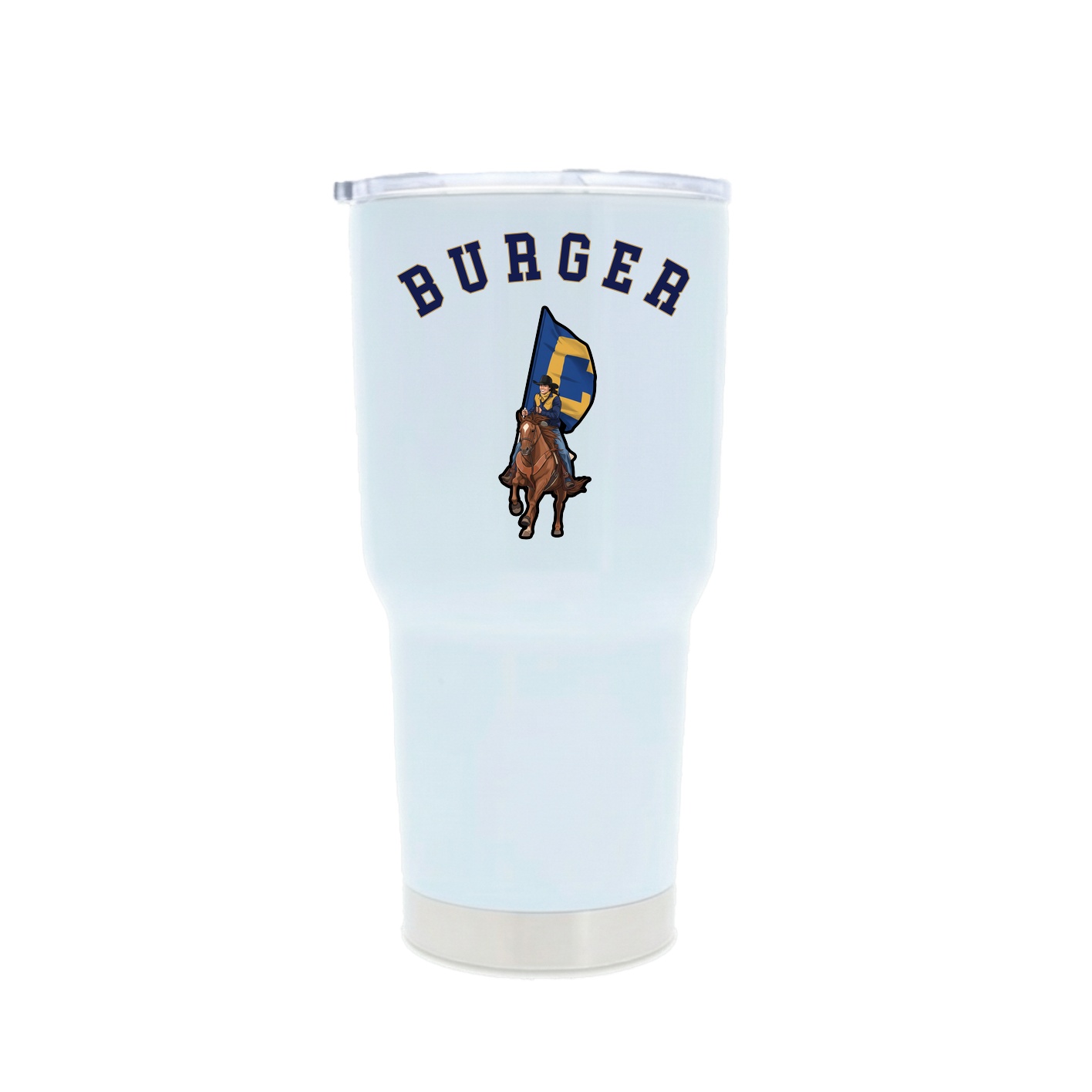 30oz Stainless Steel Tumbler — Shirsey Arch in White