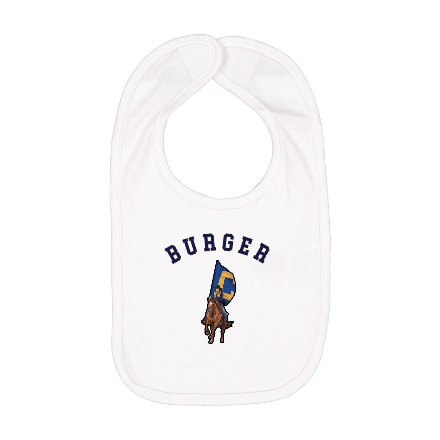 Infant Bib — Shirsey Arch in White