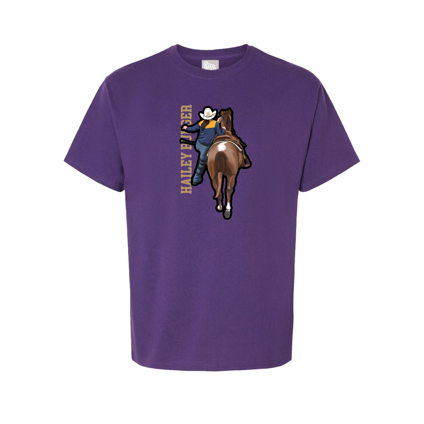 Tee — Name Vertical in Purple