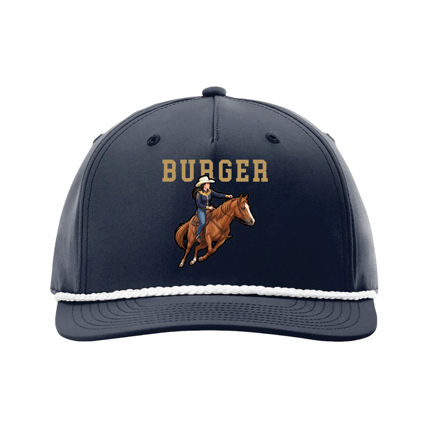 Five-Panel Classic Rope Cap — Shirsey in Navy
