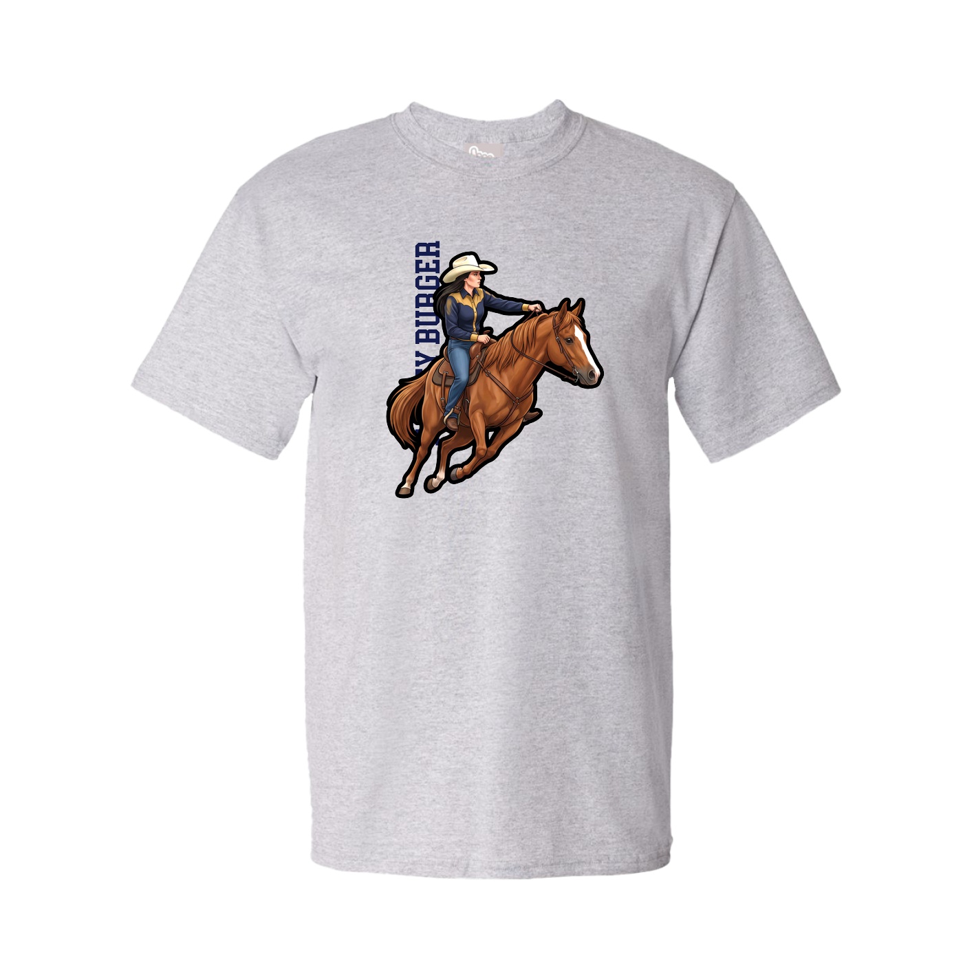 Youth Tee — Name Vertical in Grey