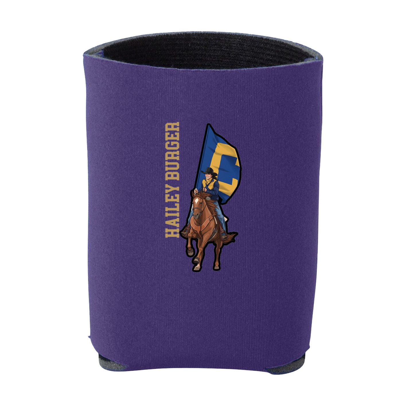 Can Holder — Name Vertical in Purple