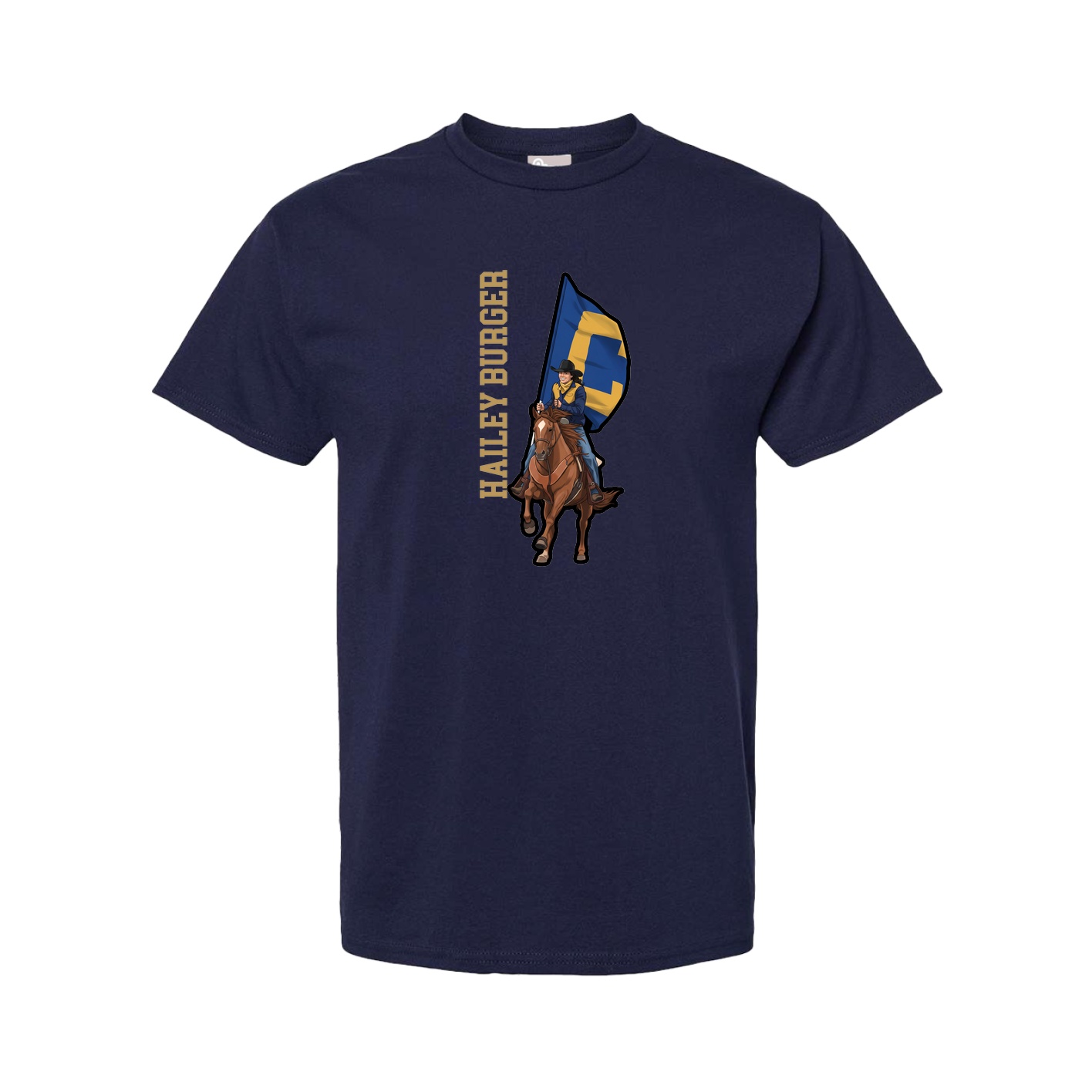Tee — Name Vertical in Navy