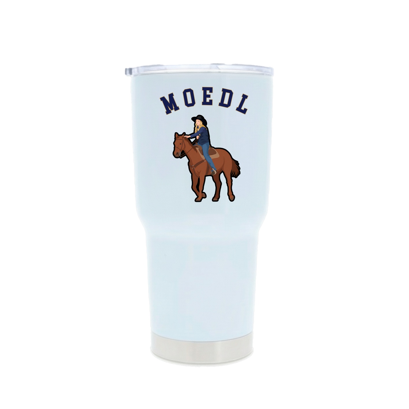30oz Stainless Steel Tumbler — Shirsey Arch in White