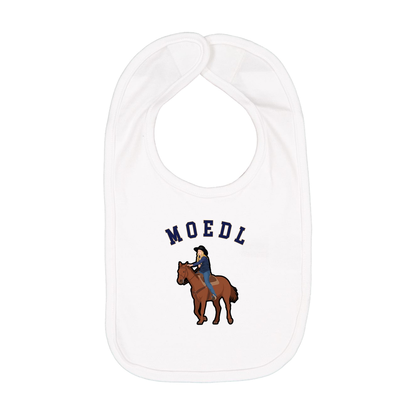 Infant Bib — Shirsey Arch in White