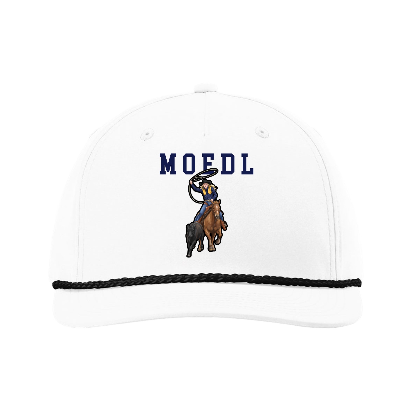 Five-Panel Classic Rope Cap — Shirsey in White