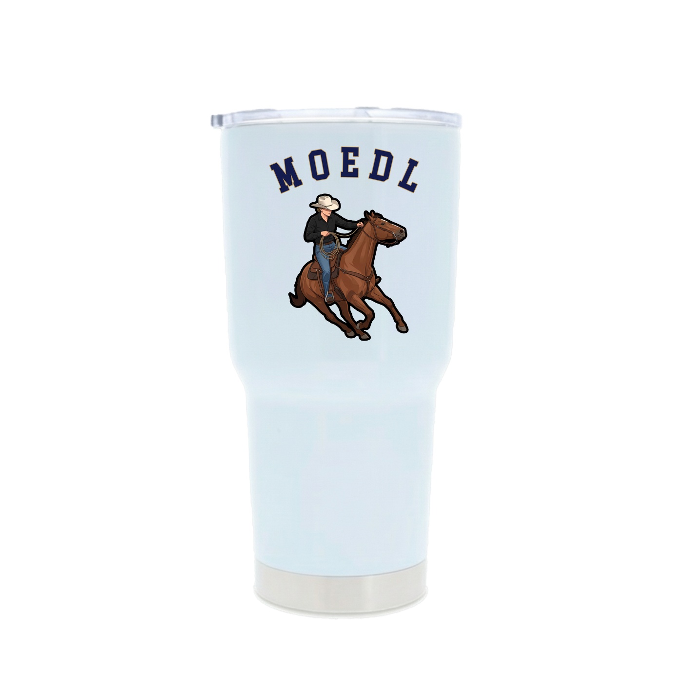 30oz Stainless Steel Tumbler — Shirsey Arch in White