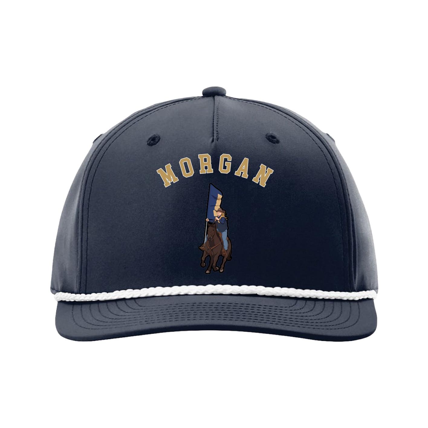 Five-Panel Classic Rope Cap — Shirsey Arch in Navy