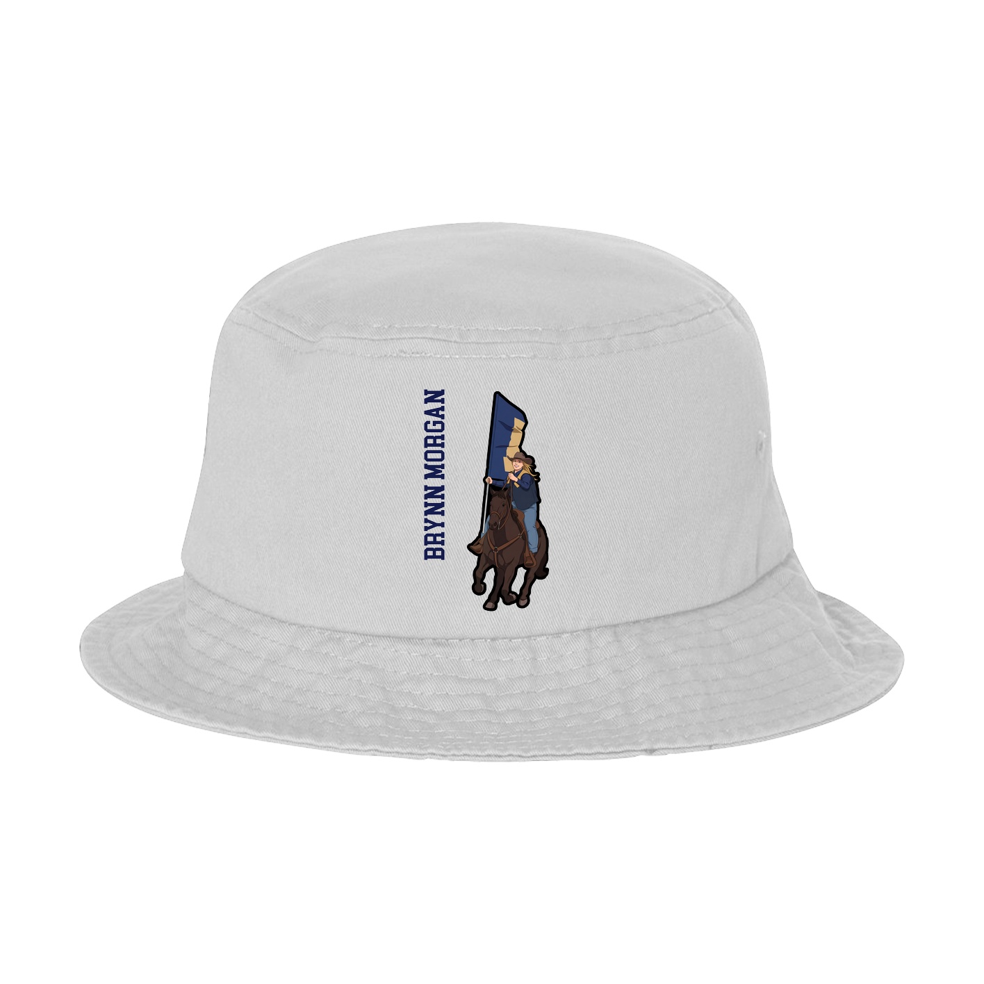 Bucket Cap — Name Vertical in White