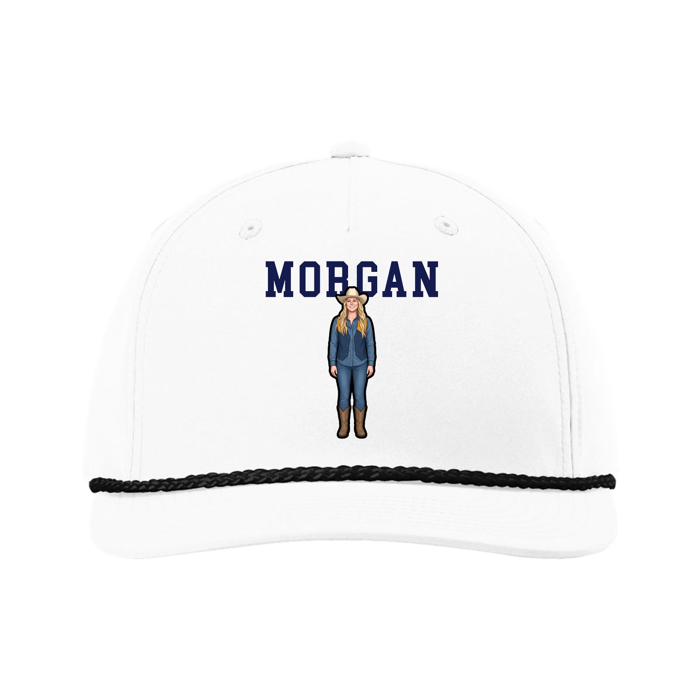 Five-Panel Classic Rope Cap — Shirsey in White