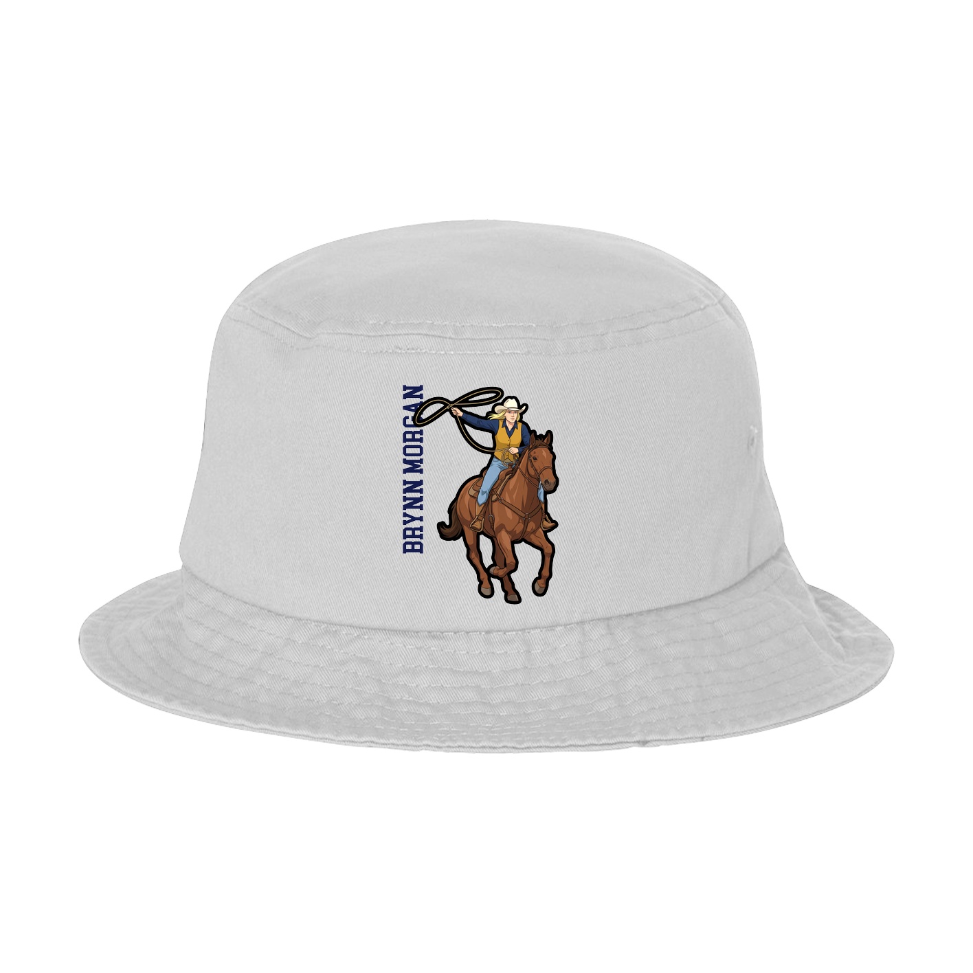 Bucket Cap — Name Vertical in White