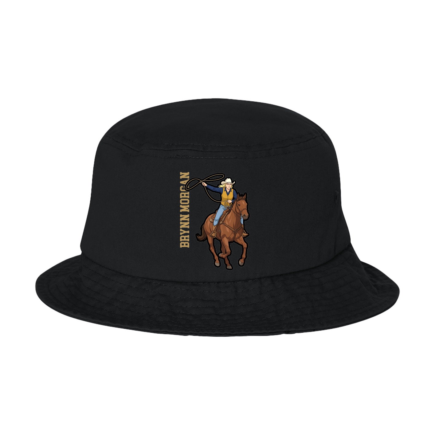 Bucket Cap — Name Vertical in Black