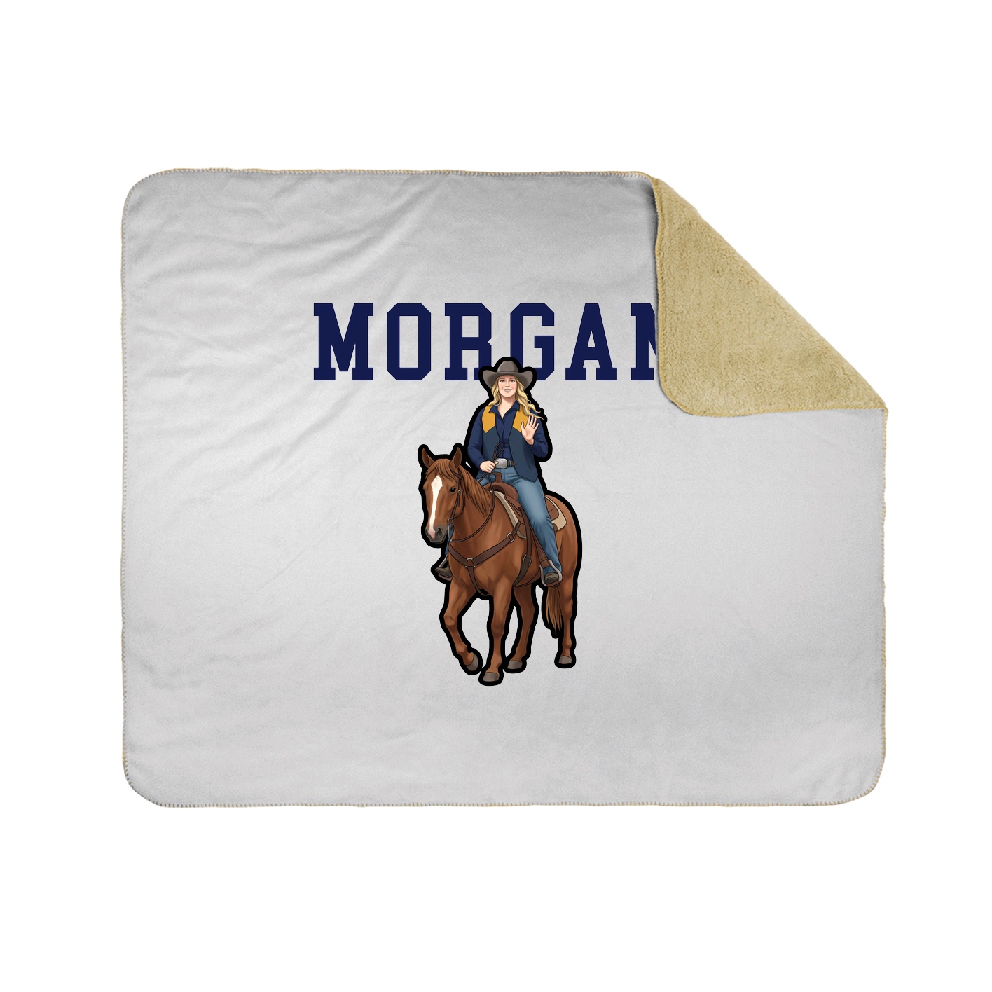 Throw Blanket — Shirsey in White