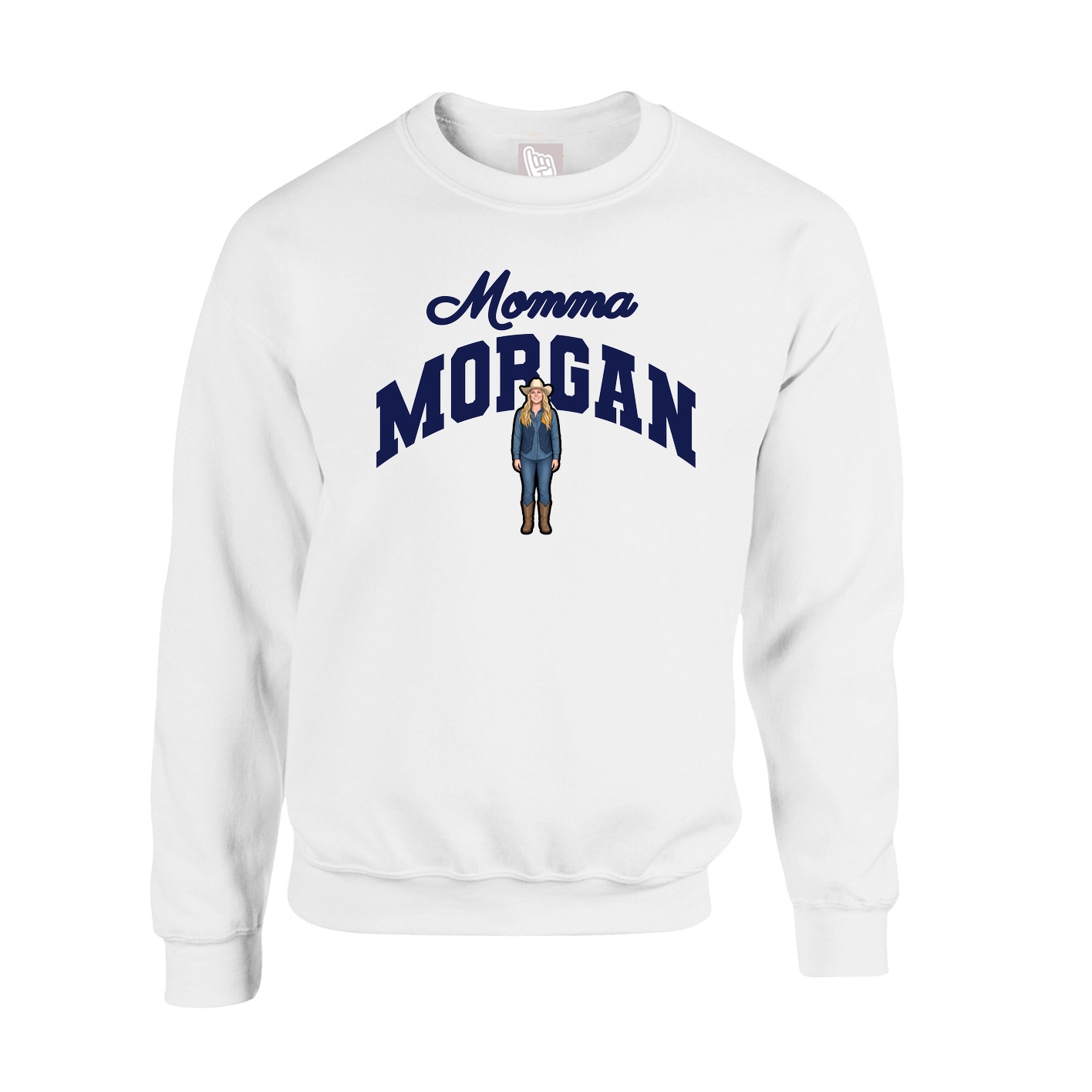 Fleece Crew — Mothers Day Arch in White