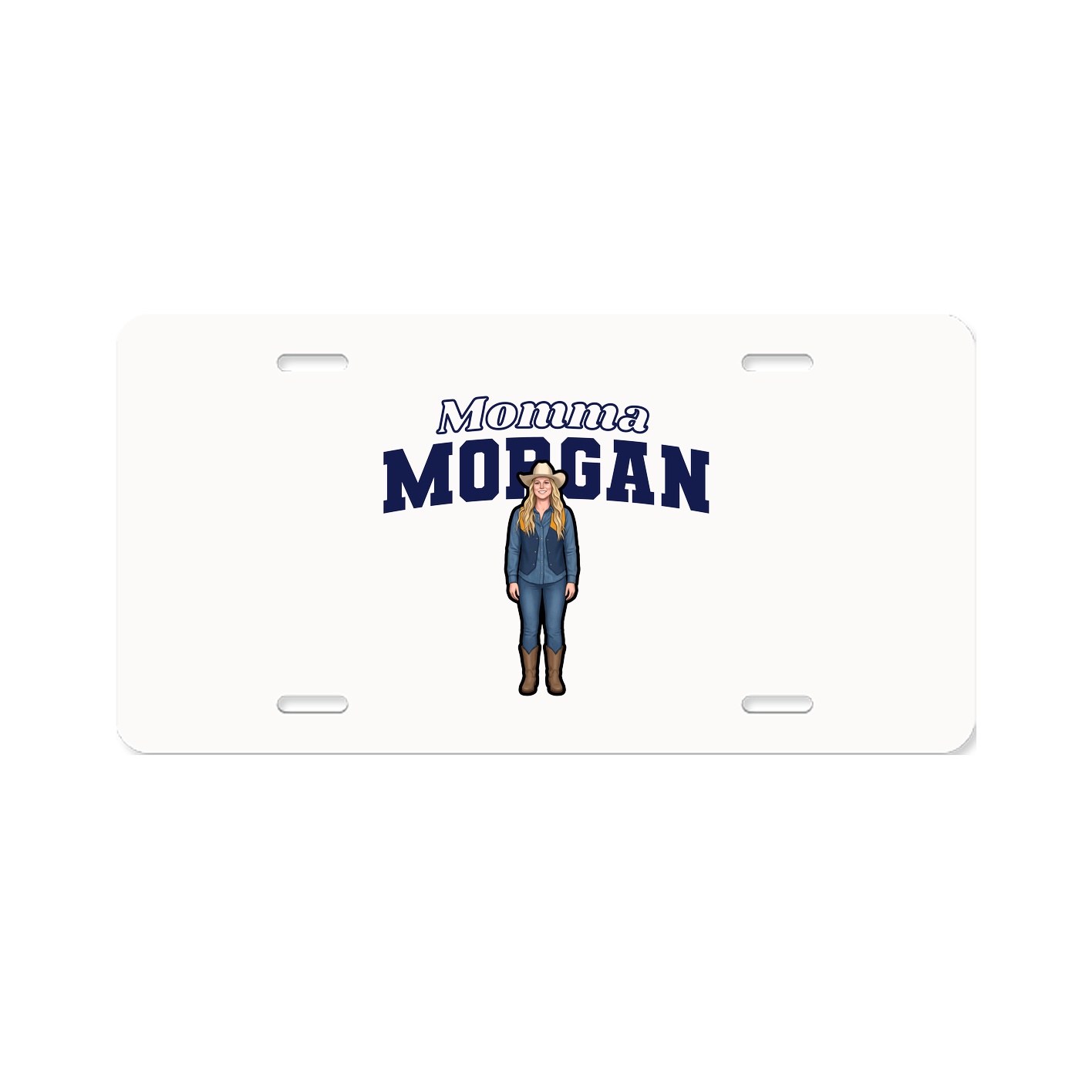 License Plate — Mothers Day Block in Classic