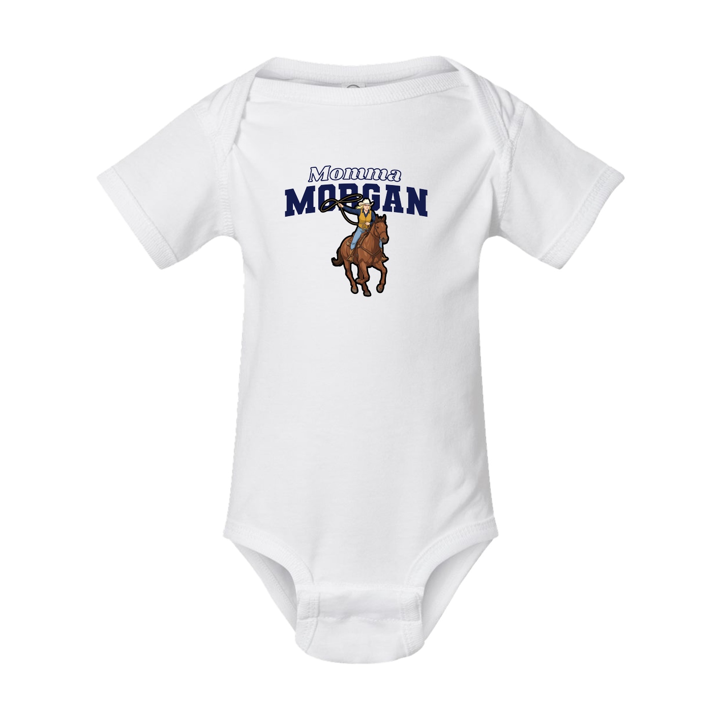 Baby Onesie — Mothers Day Block in White