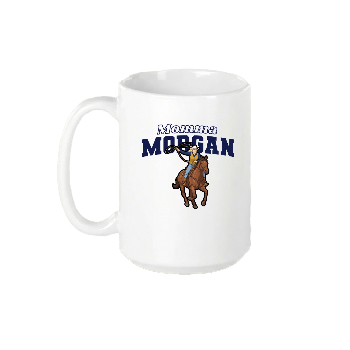 15oz Coffee Mug — Mothers Day Block in White