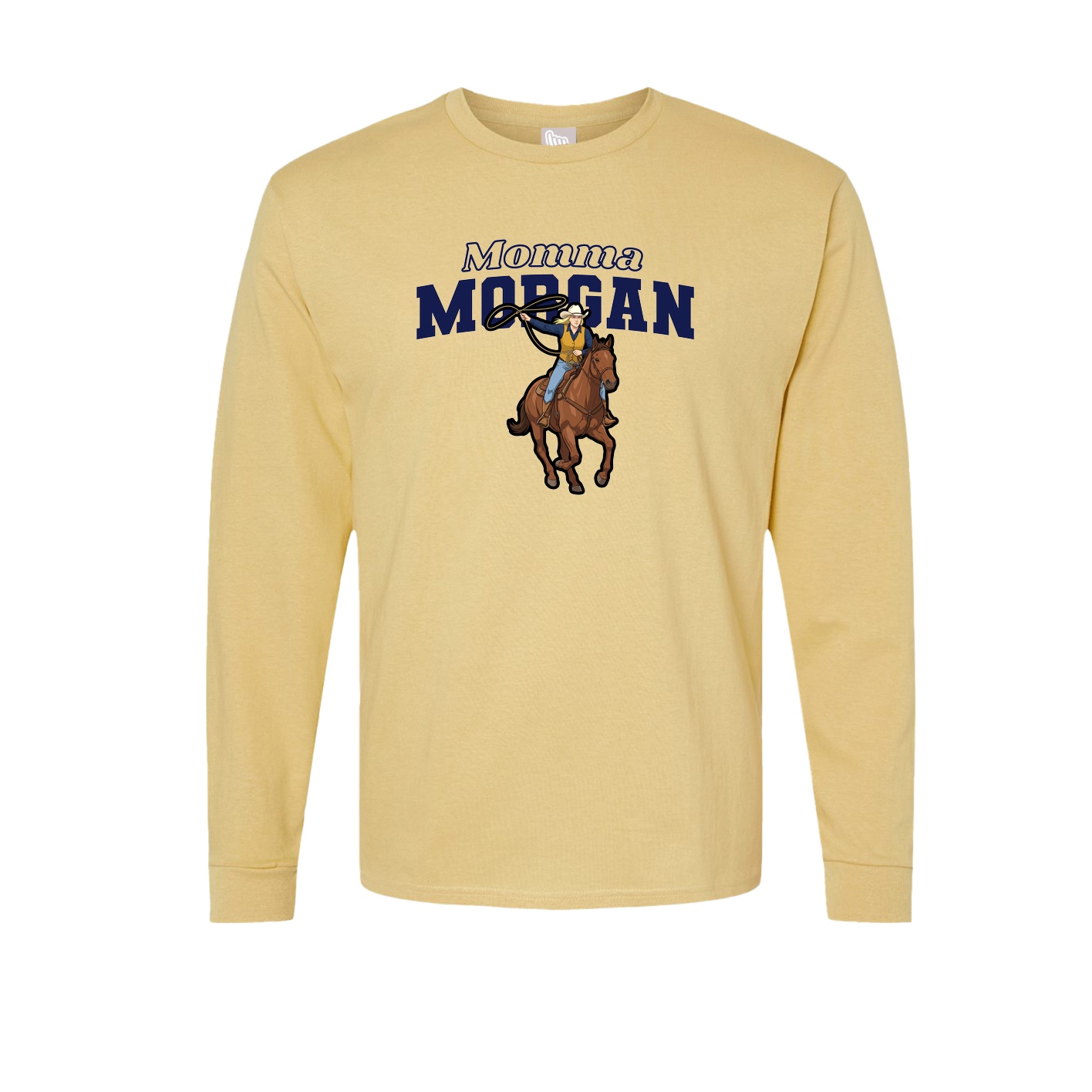 Long Sleeve Tee — Mothers Day Block in Vegas Gold