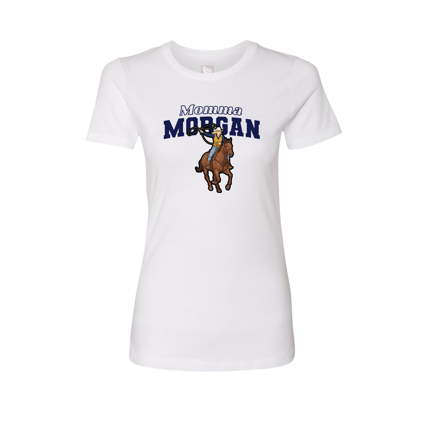Womens Tee — Mothers Day Block in White