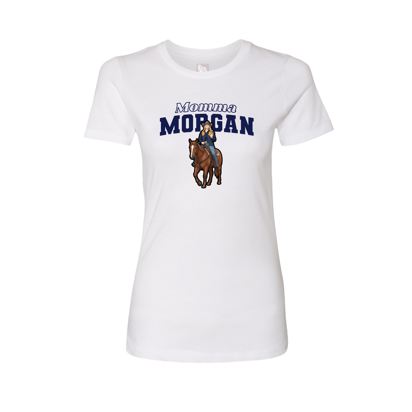 Womens Tee — Mothers Day Block in White