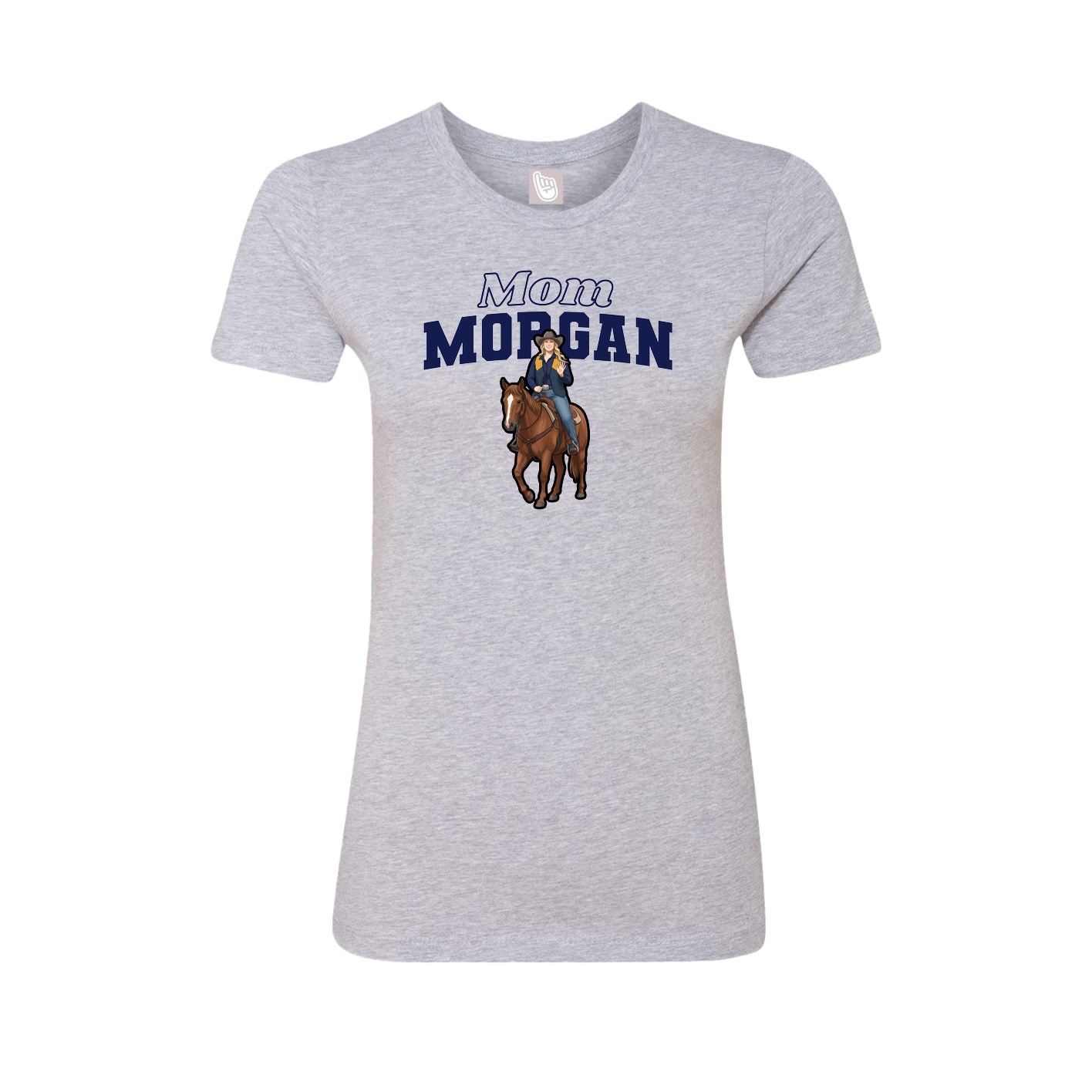 Womens Tee — Mothers Day Block in Grey