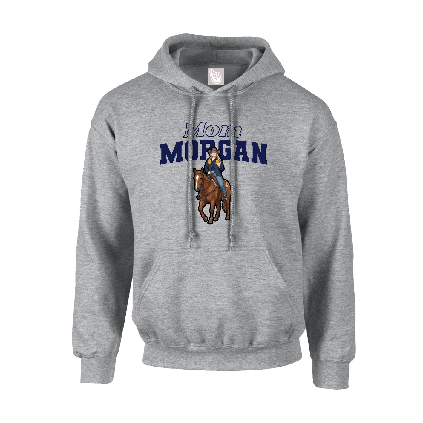 Hoodie — Mothers Day Block in Grey