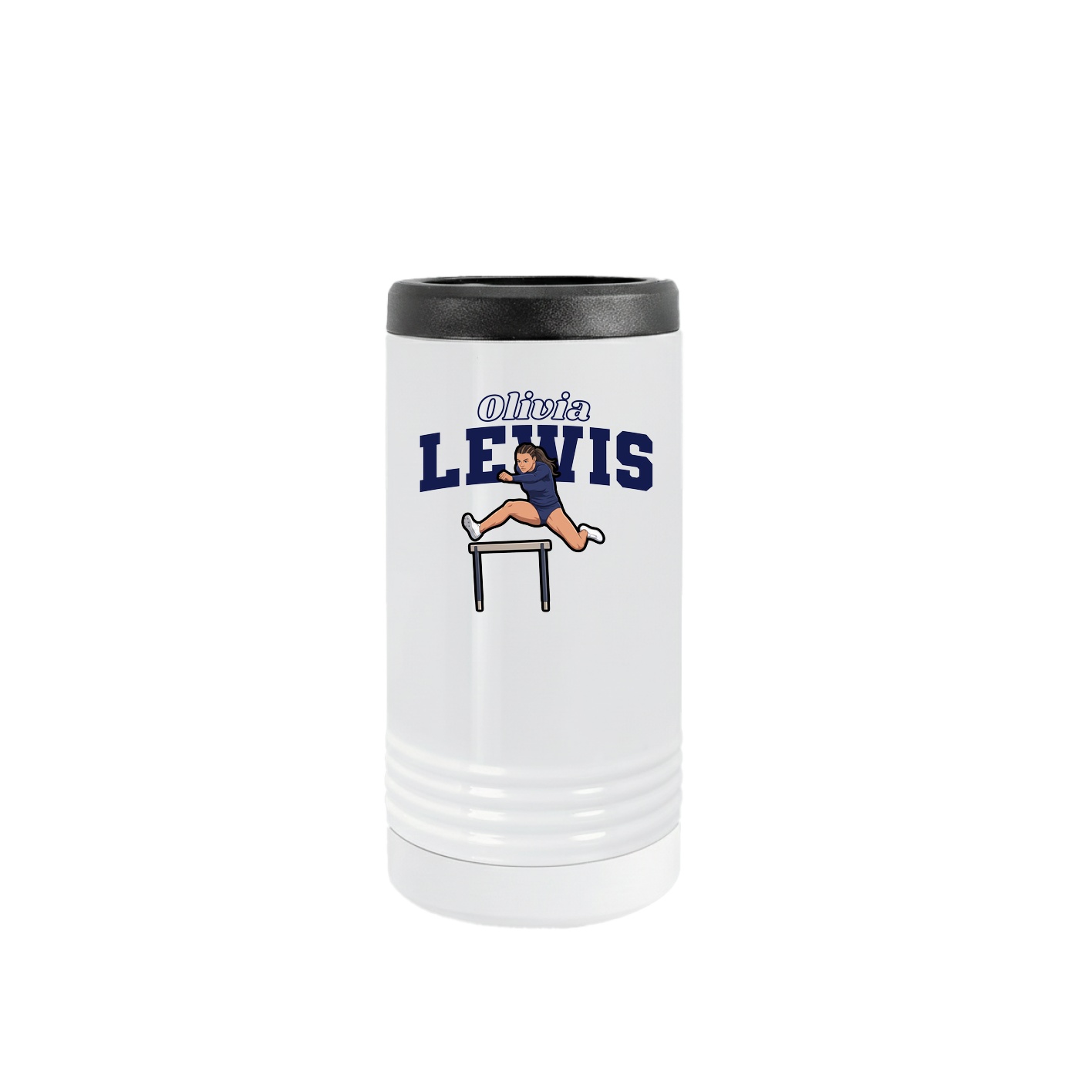 Slim Beverage Holder — Name Arch in White
