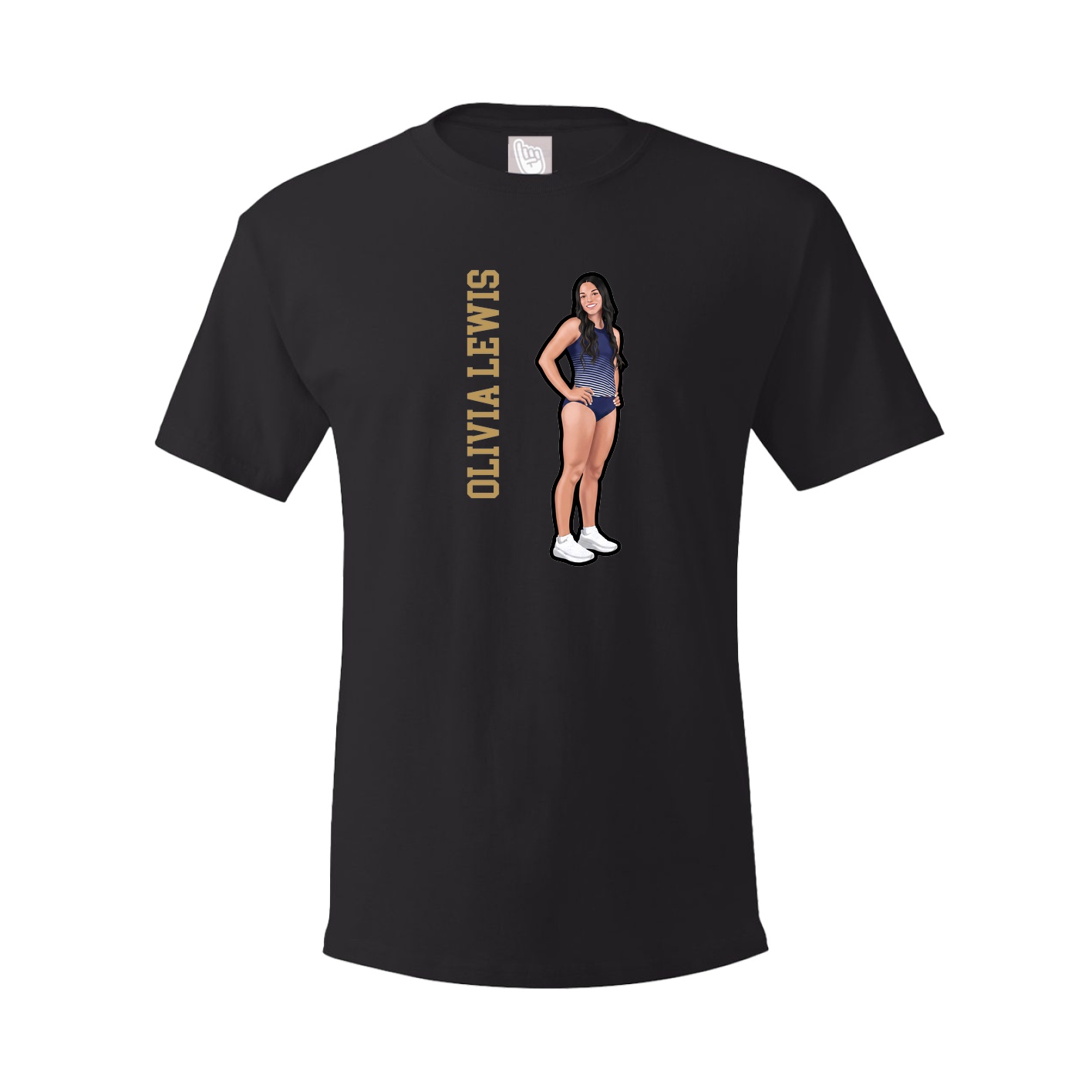 Tee — Name Vertical in Black