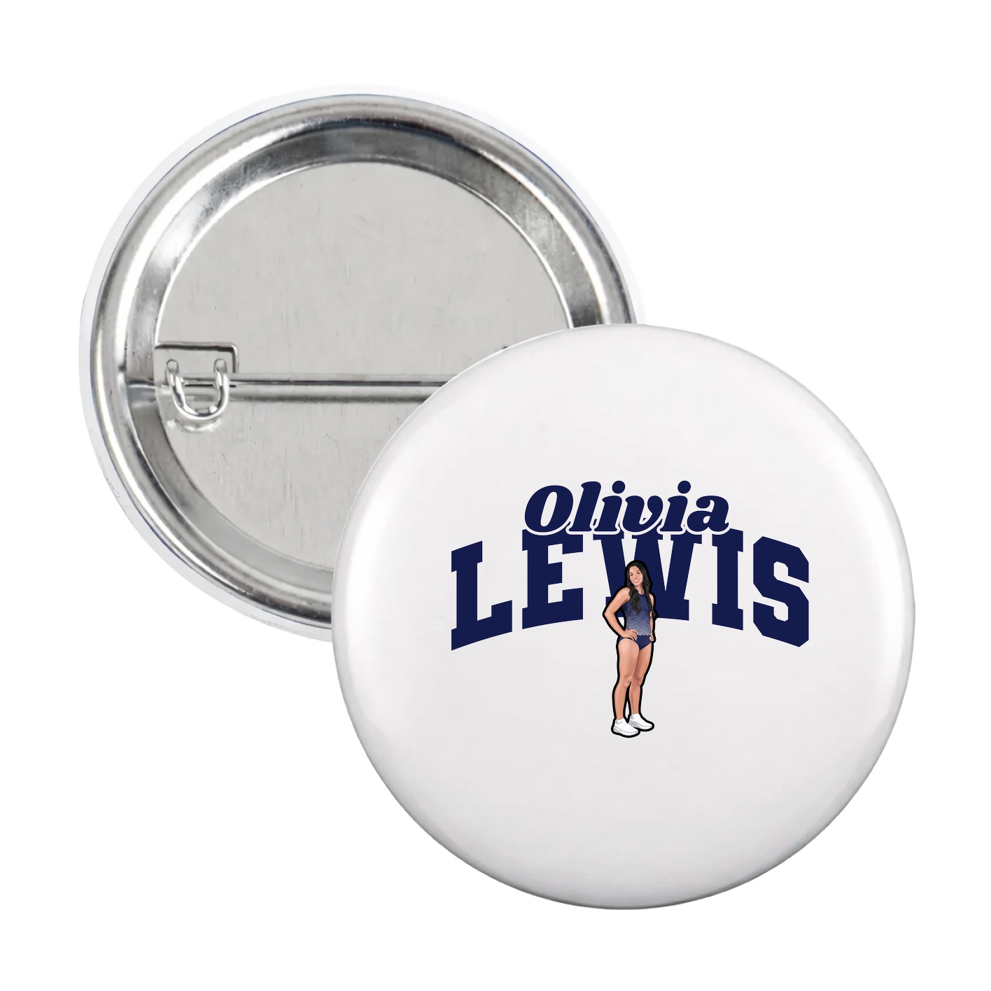 Game Day Button — Signature Arch in White