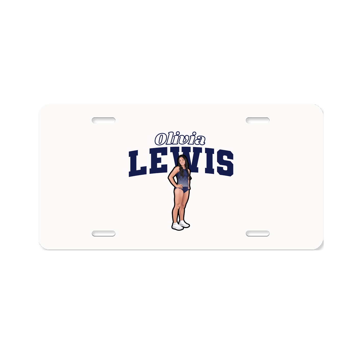 License Plate — Name Arch in Classic