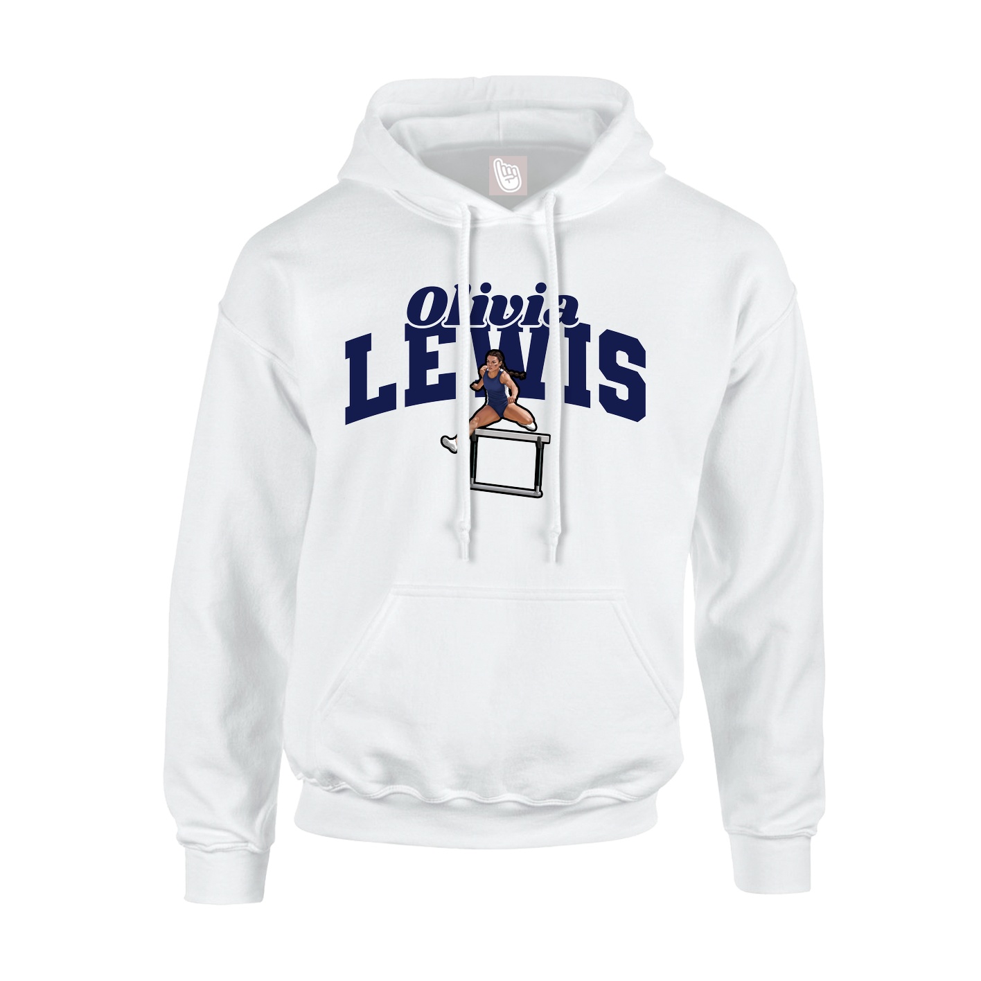 Hoodie — Signature Arch in White