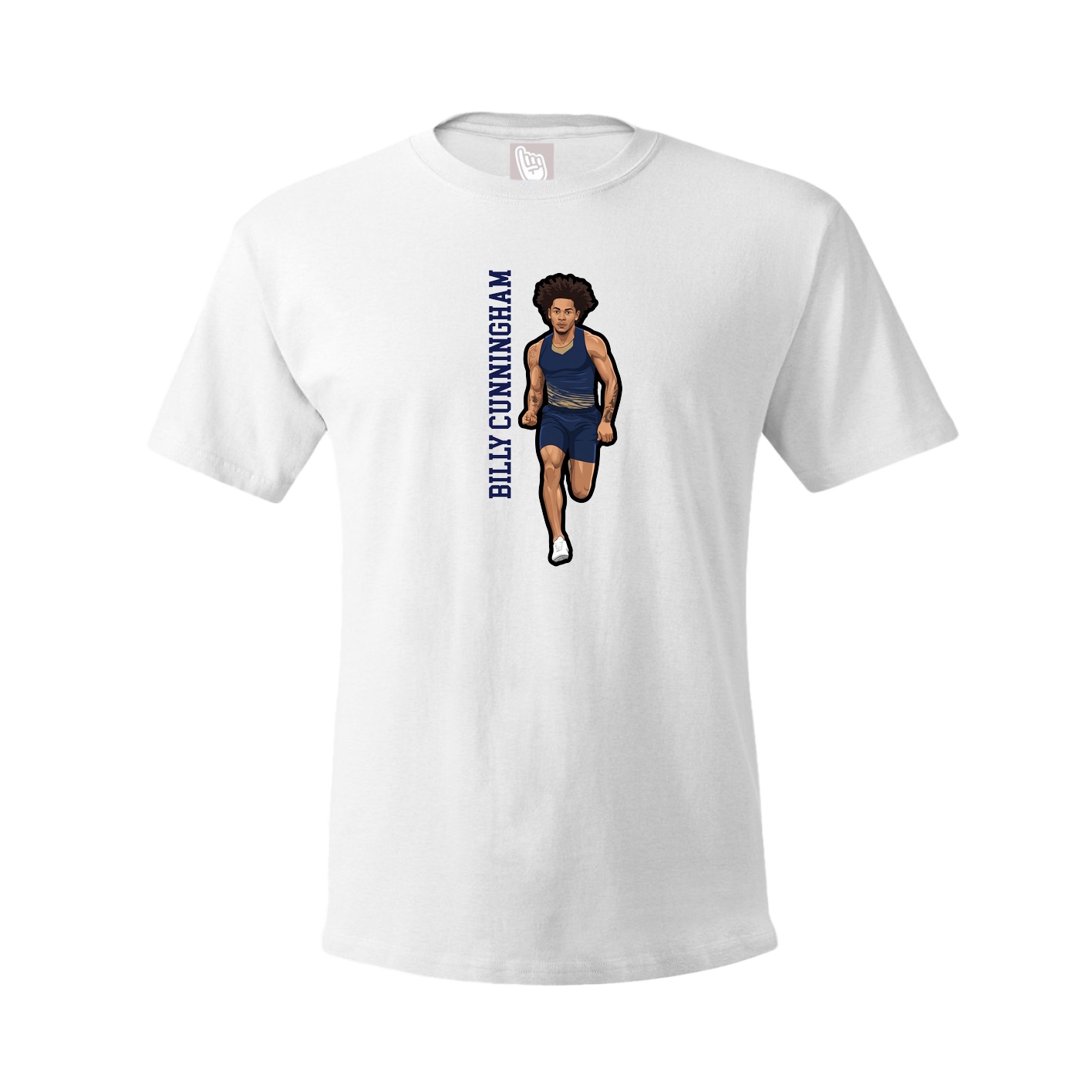 Youth Tee — Name Vertical in White