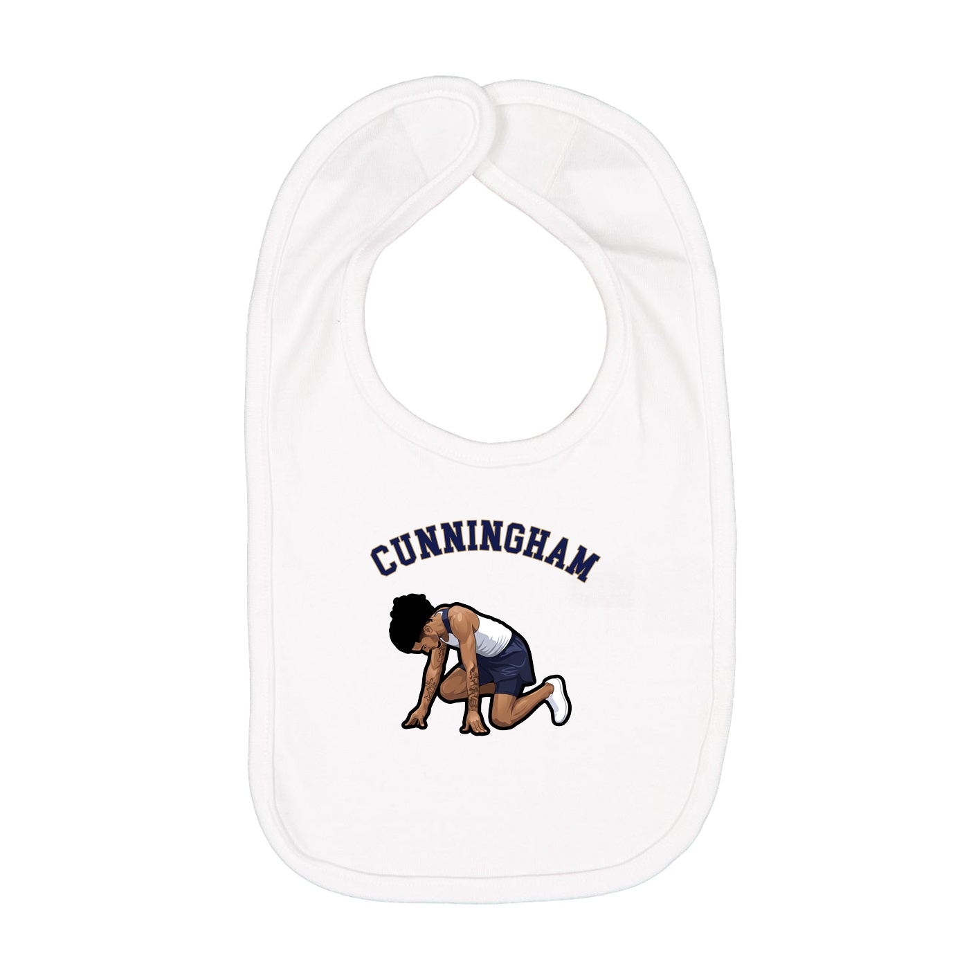 Infant Bib — Shirsey Arch in White