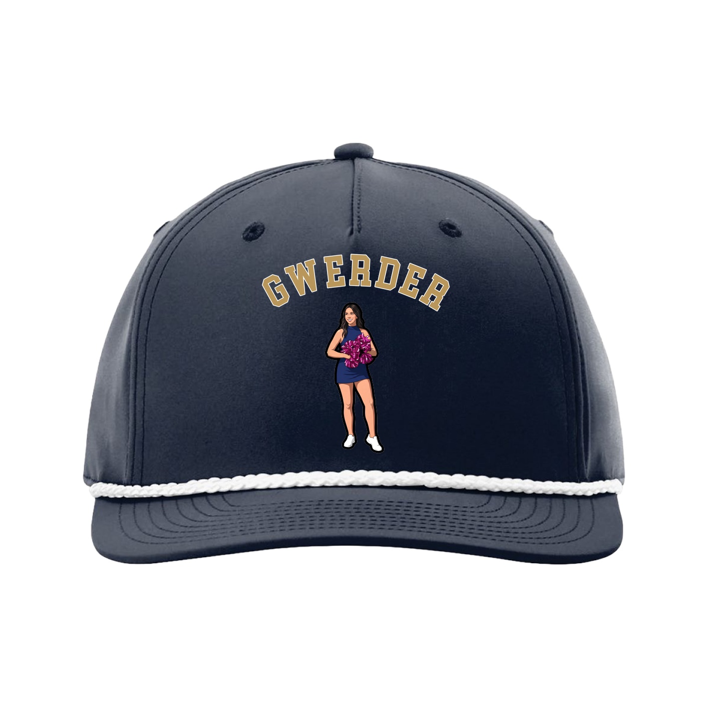 Five-Panel Classic Rope Cap — Shirsey Arch in Navy
