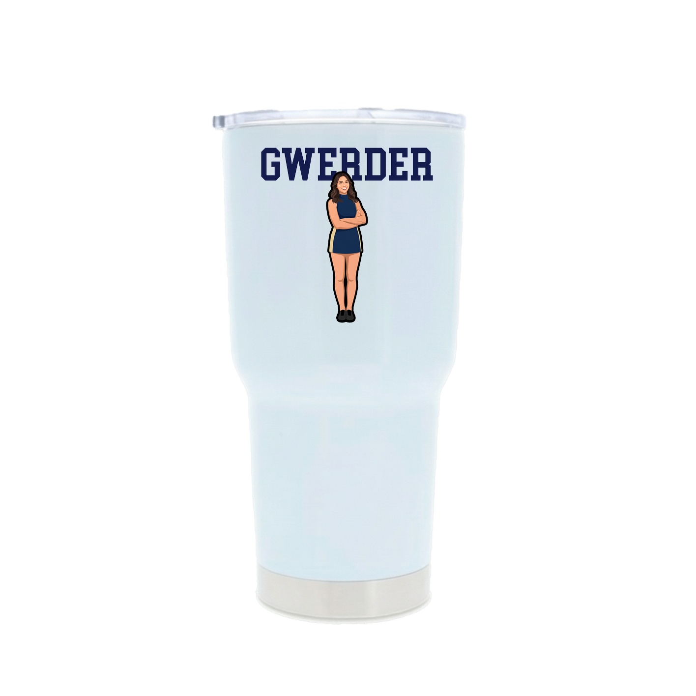 30oz Stainless Steel Tumbler — Shirsey in White