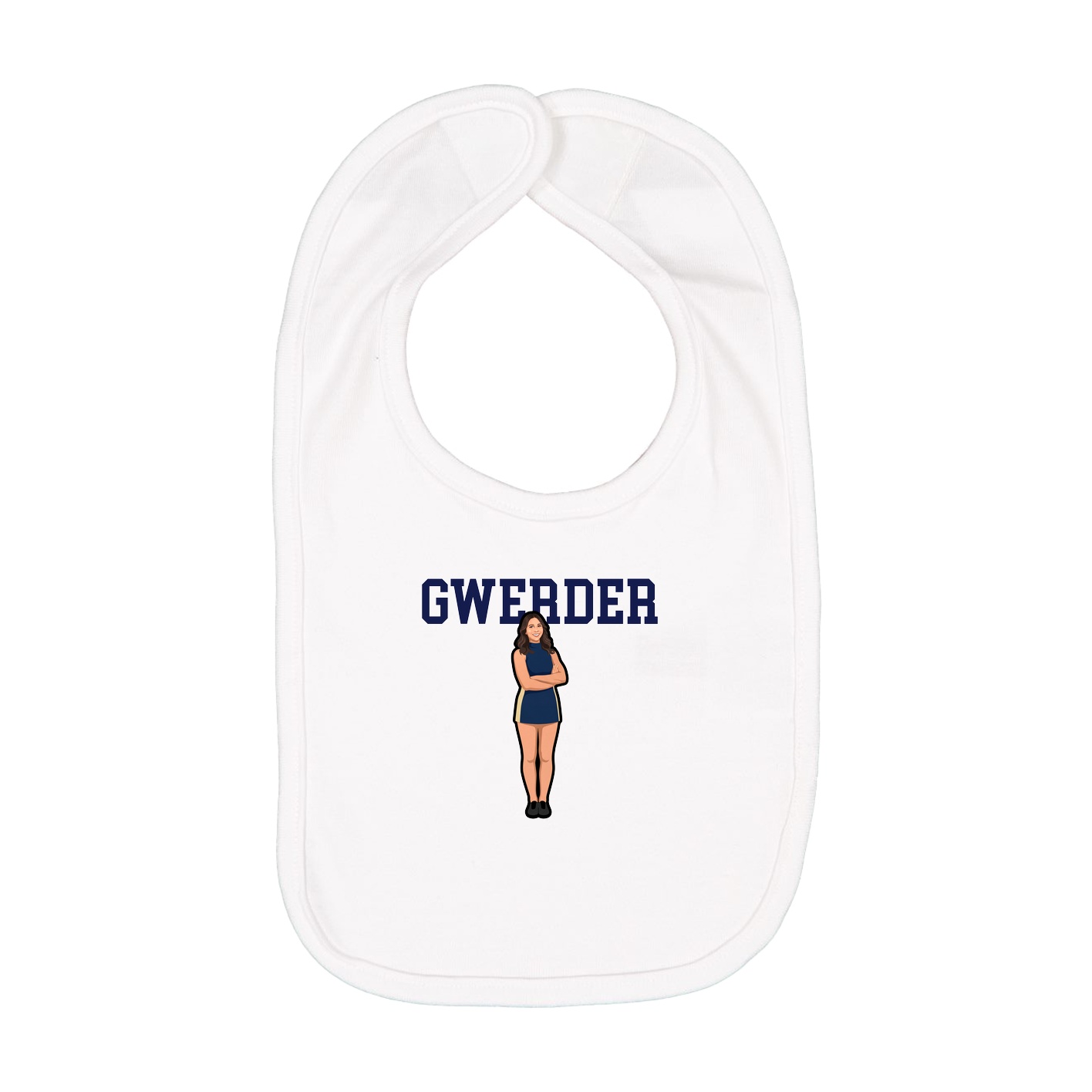 Infant Bib — Shirsey in White