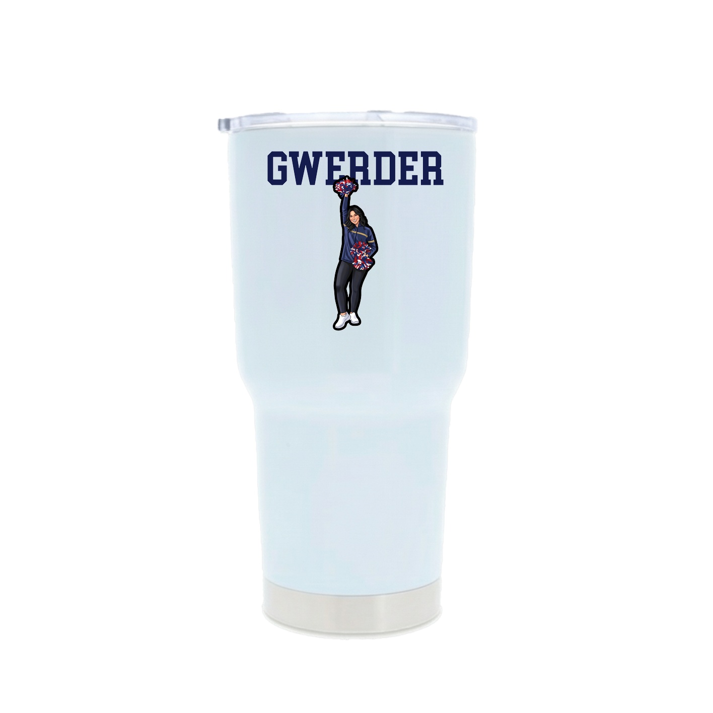 30oz Stainless Steel Tumbler — Shirsey in White